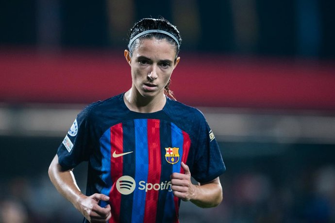 14 Aitana Bonmati of FC Barcelona in action during the UEFA Womens Champions League, football match played between FC Barcelona and Benfica at Johan Cruyff Stadium on October 19, 2022 in Barcelona, Spain.