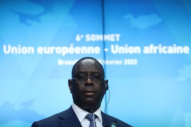 El presidente de turno de la Unión Africana y presidente de Senegal, Macky Sall