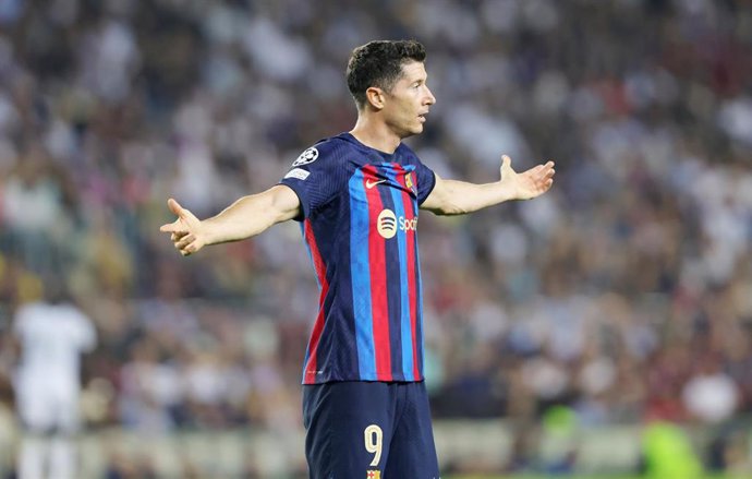 El delantero del FC Barcelona Robert Lewandowski.