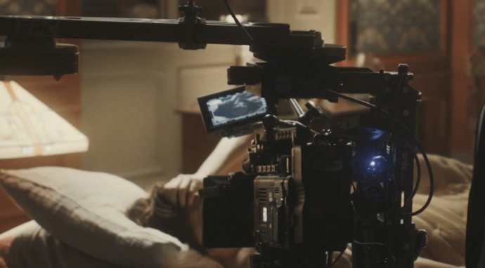 Filmación de una película en Navarra.