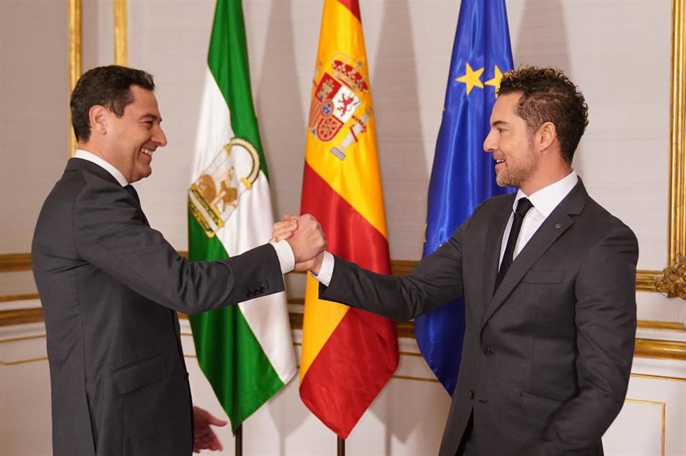 Nota De Prensa. Moreno Recibe En San Telmo A David Bisbal, Ejemplo De Talento Andaluz Que Lleva La Marca Andalucía Por Todo El Mundo