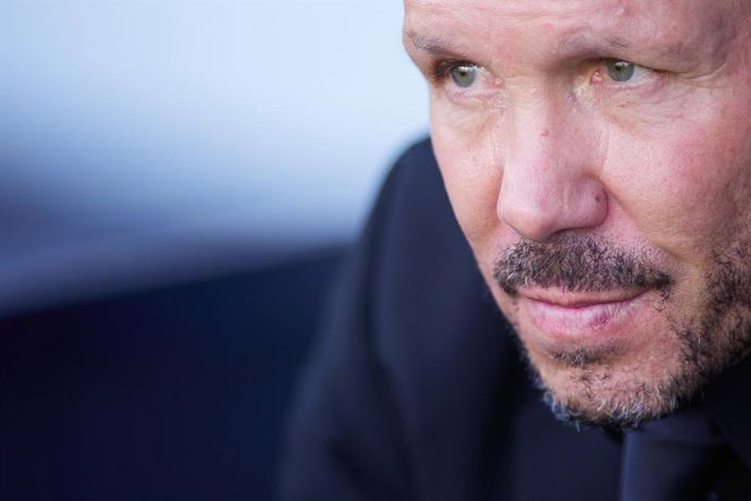 Diego Pablo Simeone, head coach of Atletico de Madrid, looks on during the spanish league, La Liga Santander, football match played between Cadiz CF and Atletico de Madrid at Nuevo Mirandilla stadium October 29, 2022, in Cadiz, Spain.