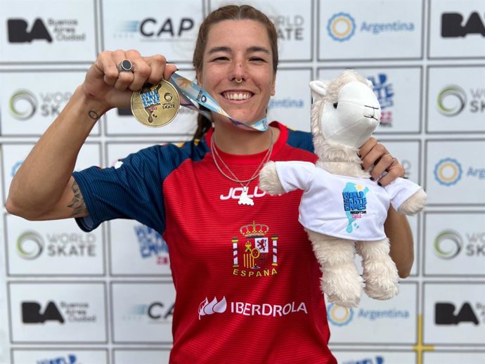 Mery Muñoz, campeona de Roller Freestyle Street en los World Skate Games 2022.