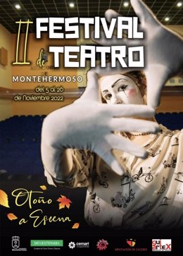 Cartel del II Festival de Teatro 'Otoño a Escena' de Montehermoso