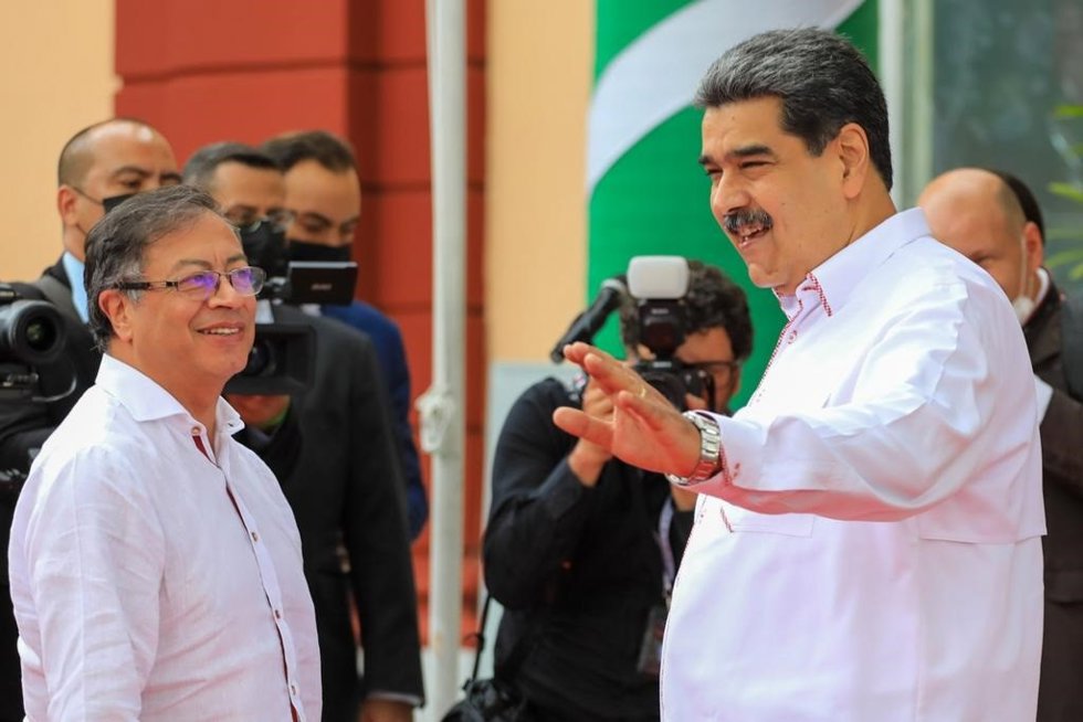 El presidente de Colombia, Gustavo Petro, y el presidente de Venezuela, Nicolás Maduro