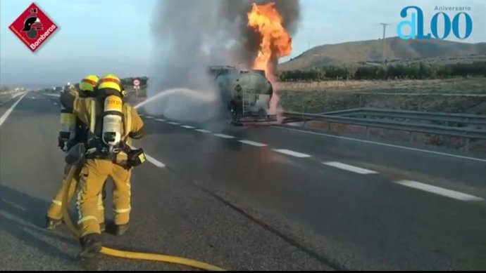 Incendio de camión