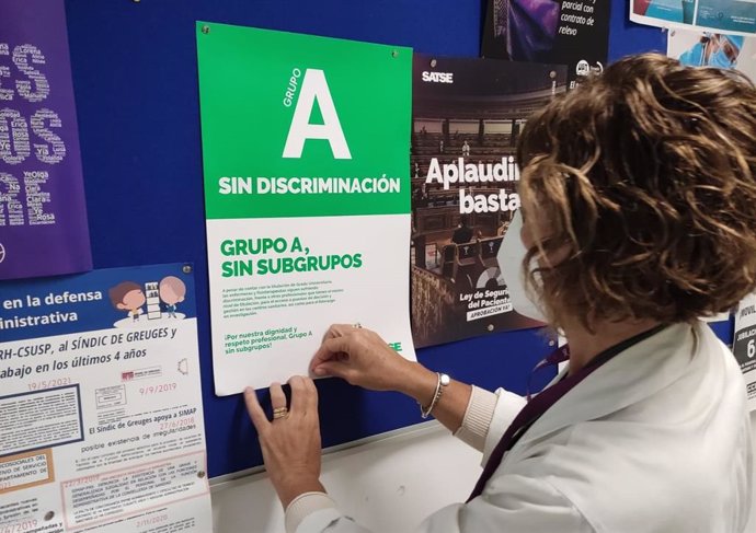 SATSE distribuye 300.000 carteles y dípticos para reclamar que enfermeros y fisioterapeutas estén en el Grupo A