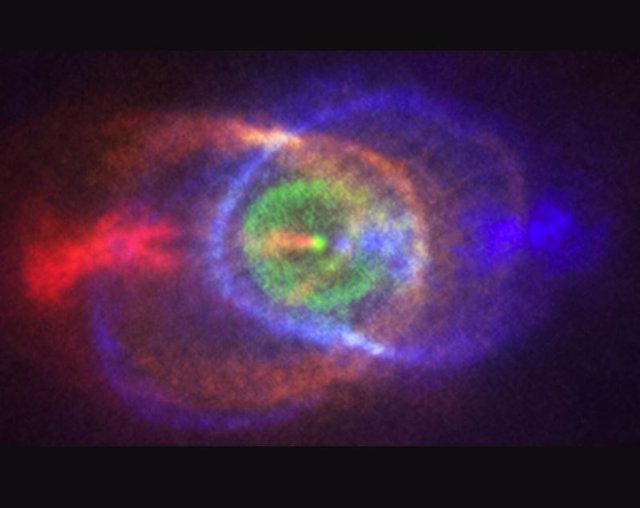 Imagen del telescopio ALMA de una estrella con probablemente la misma historia que Gamma Columbae.