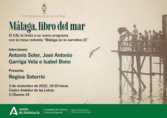 Cartel del ciclo 'Málaga, libro del mar'