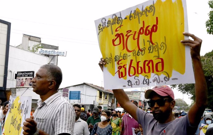 Archivo - Protestas en Colombo, Sri Lanka (Archivo)