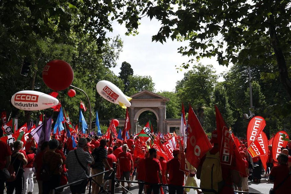Archivo - Imagen de archivo de una protesta de UGT