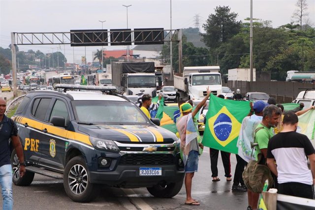 Protestas en las carreteras de Río de Janeiro, en Brasil