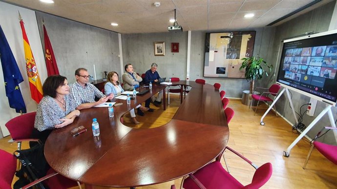 La consejera de Educación, María Isabel Campuzano, acompañada de su equipo, asiste a la Conferencia Sectorial celebrada  por videoconferencia