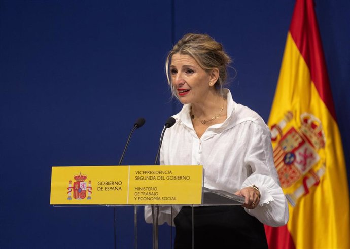 La vicepresidenta segunda y ministra de Trabajo y Economía Social, Yolanda Díaz, en una imagen de archivo