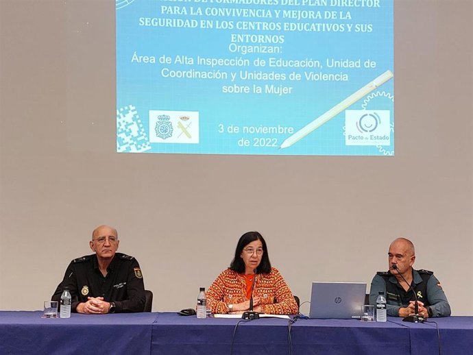 Alicia Villar, durante las jornadas de esta mañana.