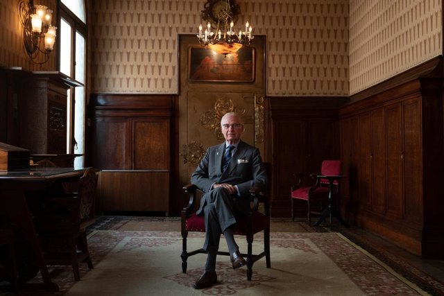 El president del Cercle del Liceu, Francisco Gaudier, en una entrevista amb Europa Press a Barcelona