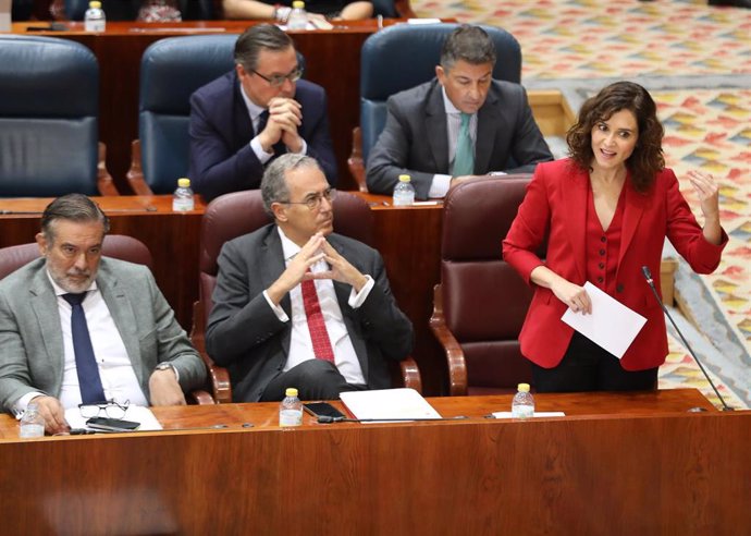 Isabel Díaz Ayuso en el Pleno de la Asamblea de Madrid