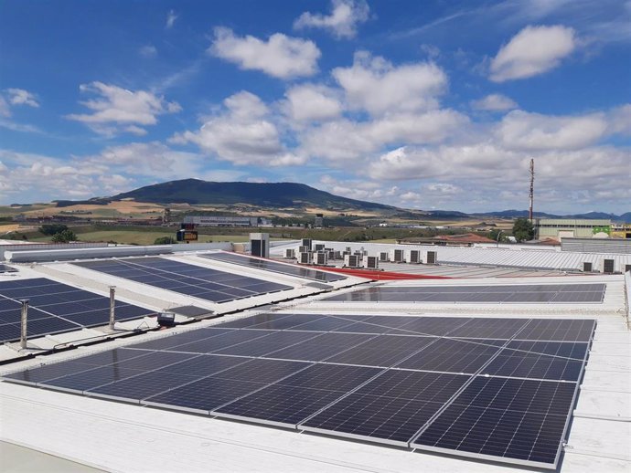 Planta fotovoltaica de EDP en la planta de Mocay en Navarra.