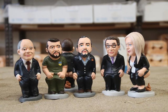 Els caganers de Feijóo, Zelenski, Lewandowski, Benzema i Meloni