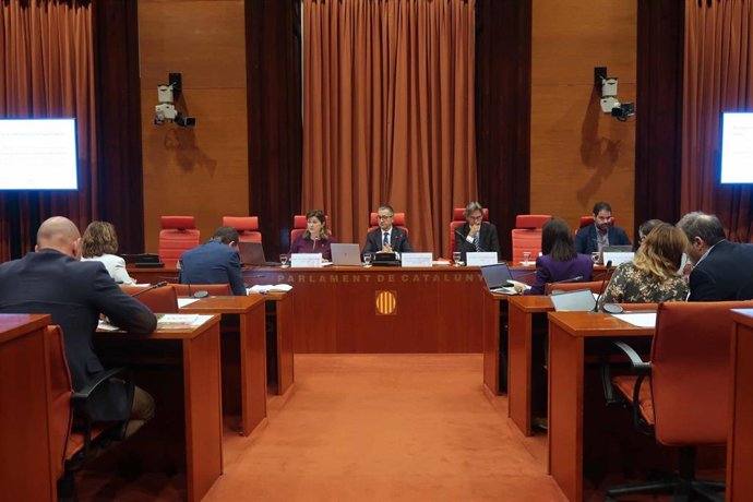 La síndica de Aran (Lleida), Maria Vergés, comparece en la Comisión de Asuntos Institucionales del Parlament