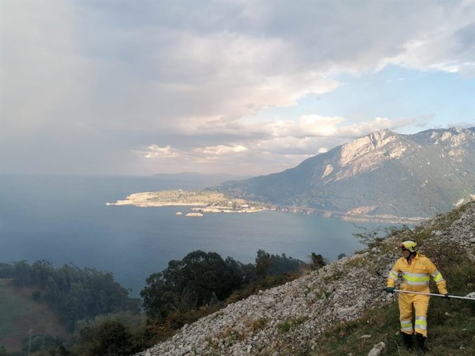Incendio de Sonabia, en Castro Urdiales