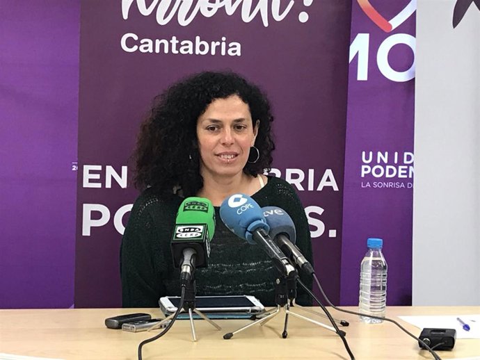 Archivo - Mónica Rodero, que presumiblemente será la candidata de Podemos en Cantabria de cara a las autonómicas. Foto de archivo
