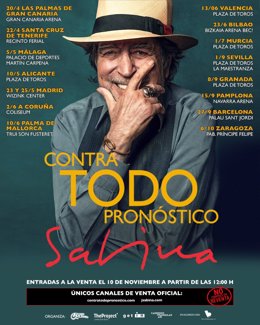 Cartel promocional de la gira de Joaquín Sabina