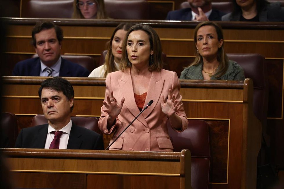 La portavoz del PP en el Congreso, Cuca Gamarra, interviene durante una sesión plenaria en el Congreso de los Diputados, a 2 de noviembre de 2022, en Madrid (España). 