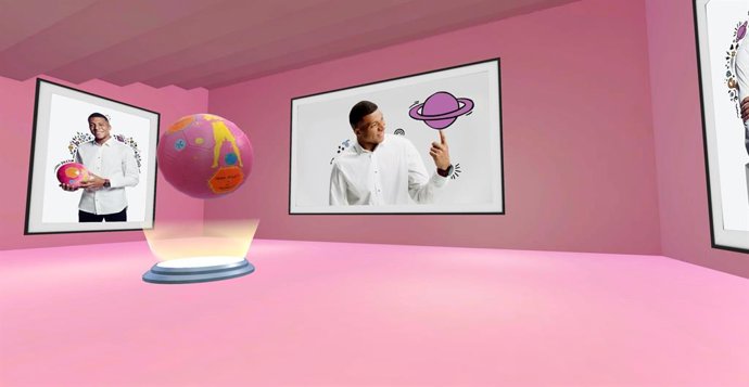 DEDICATED ROOM IN THE HUBLOT LOVES FOOTBALL METAVERSE STADIUM FOR HUBLOT AMBASSADOR KYLIAN MBAPPE