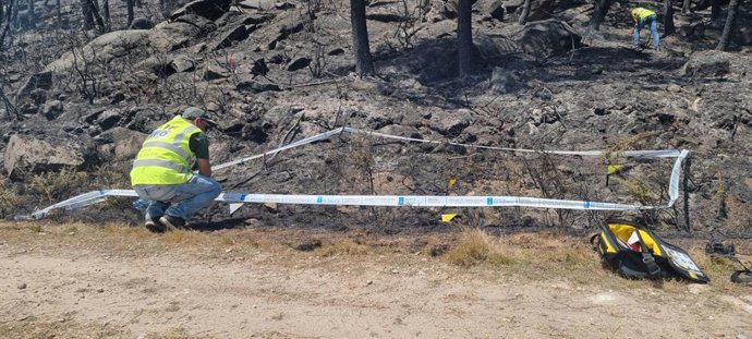 Imagen de la investigación de un incendio.