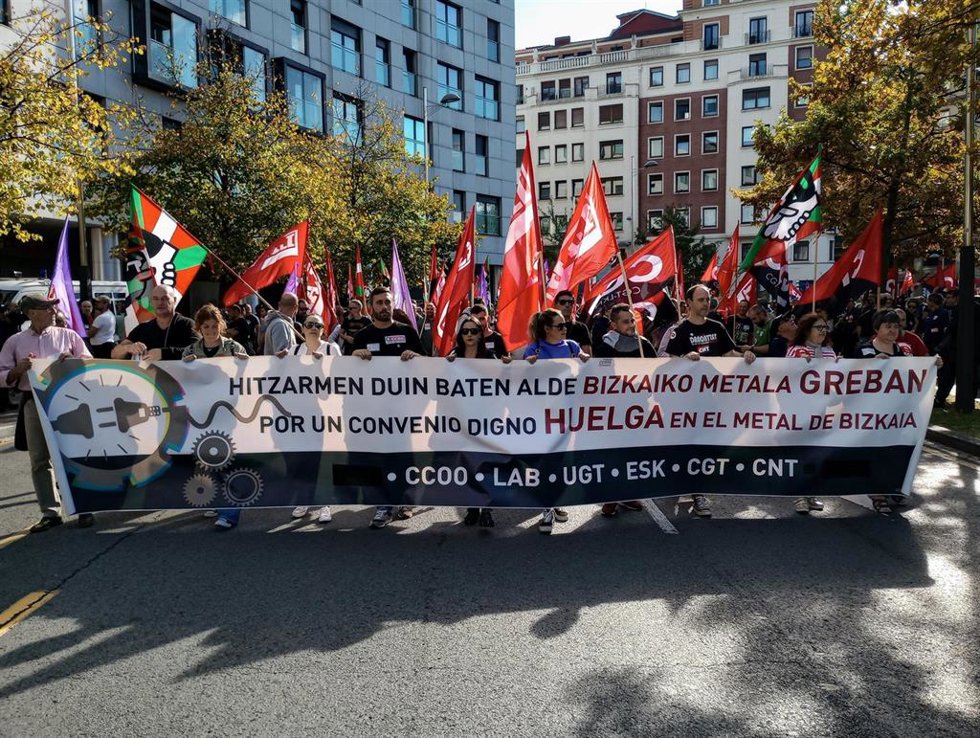 Manifestación del Metal de Bizkaia en Bilbao