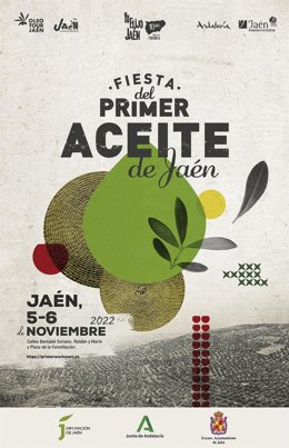 Cartel de la IX Fiesta del Primer Aceite de Jaén.