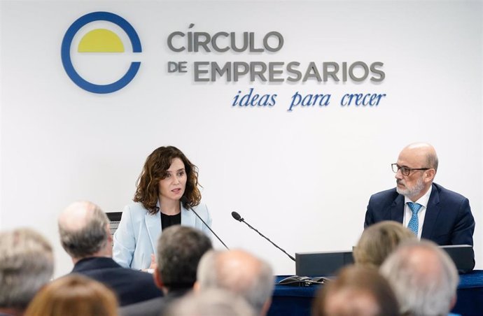 La presidenta de la Comunidad de Madrid, Isabel Díaz Ayuso, ha hecho estas manifestaciones durante su intervención en el Foro Círculo, organizado por el Círculo de Empresarios.
