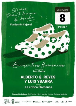 Cartel de 'La Crítica flamenca' dentro los de 'Encuentros Flamencos de Cajasol.