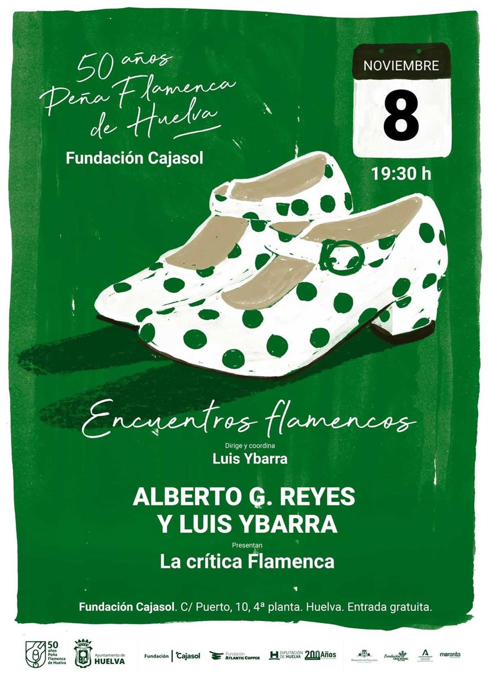 Cartel de 'La Crítica flamenca' dentro los de 'Encuentros Flamencos de Cajasol.