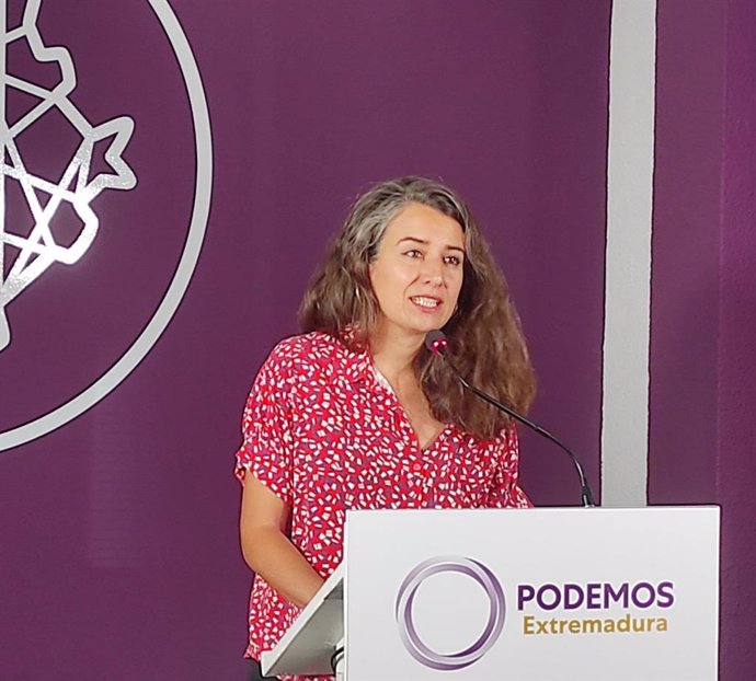 La coordinadora de Podemos Extremadura, Irene de Miguel, en una imagen de archivo