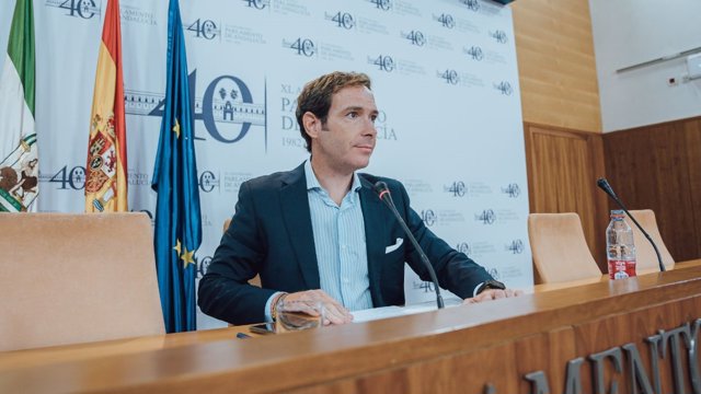 El portavoz adjunto de Vox en el Parlamento andaluz, Javier Cortés.