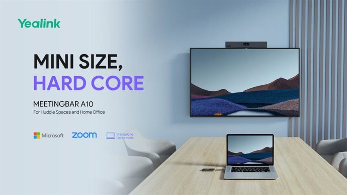 Though compact, MeetingBar A10 packs powerful AI-enhanced video and audio features. It is fully certified by and compatible with leading video platforms such as Microsoft Teams and Zoom, and also adds flexibility as a standalone USB peripheral