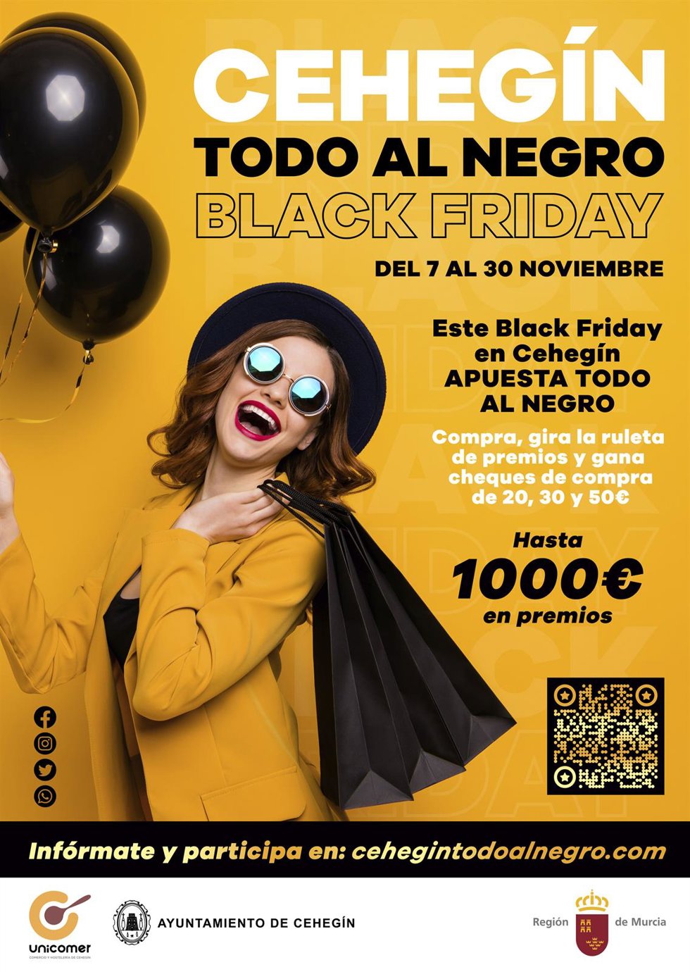 Campaña 'Cehegín. Todo al Negro' por la celebración del Black Friday