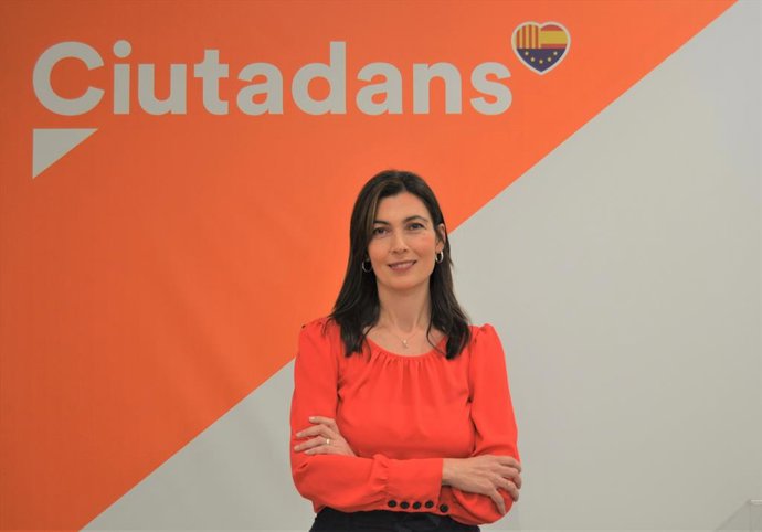 L'eurodiputada de Cs Eva Poptcheva, a la seu de Cs a Barcelona durant una entrevista d'Europa Press
