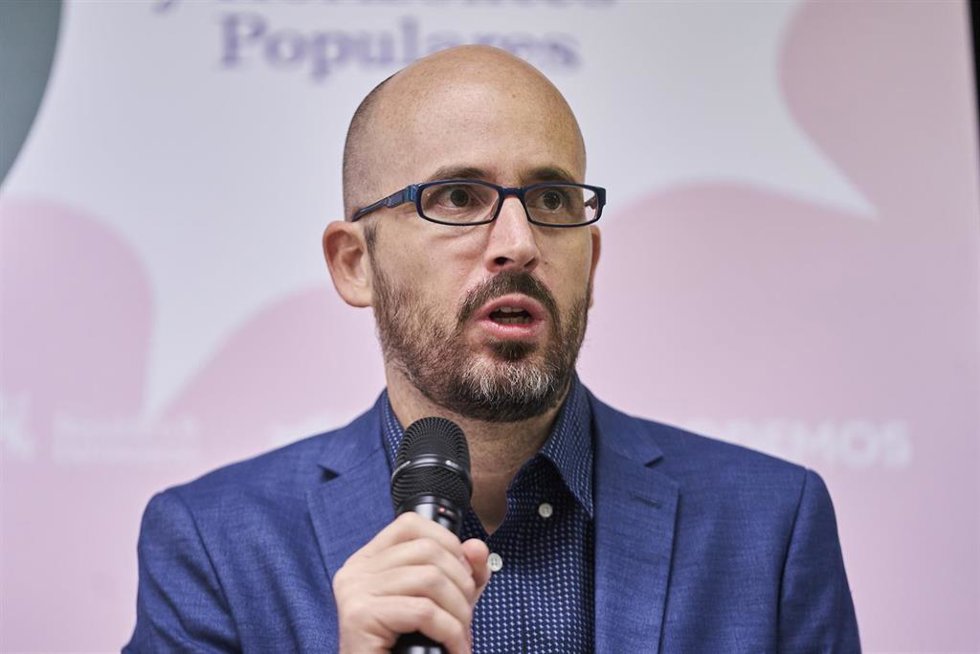 El secretario de Economía de Podemos, Nacho Álvarez, durante la celebración de la 'Uni de otoño' en la Facultad de Ciencias Políticas de la Universidad Complutense de Madrid, a 5 de noviembre de 2022, en Madrid (España).