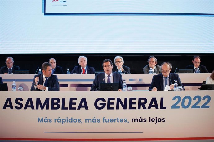 Archivo - La Asamblea General 2022 de la CEOE, en la sede del Comité Olímpico Español (COE), a 22 de junio de 2022, en Madrid (España).