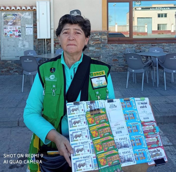 María Águeda López, vendedora de la ONCE
