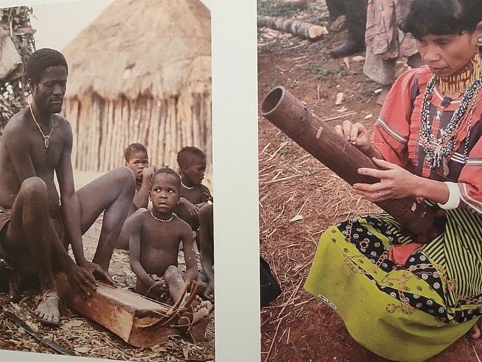 Fotografías presentes en la exposición 'Los universales culturales' en la Hospedería Fonseca de Salamanca.