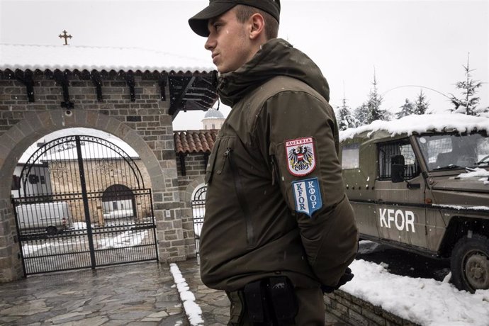 Efectivos de la KFOR en Kosovo