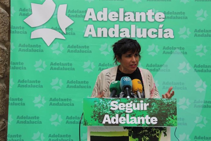 La portavoz de Adelante Andalucía, Teresa Rodríguez, en una foto de archivo.