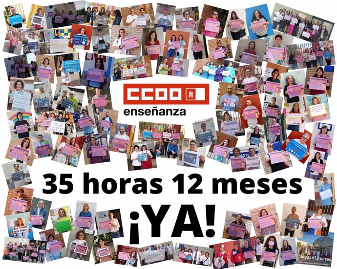 Cartel de la concentración de CCOO-Enseñanza el dia 7 de noviembre en Toledo