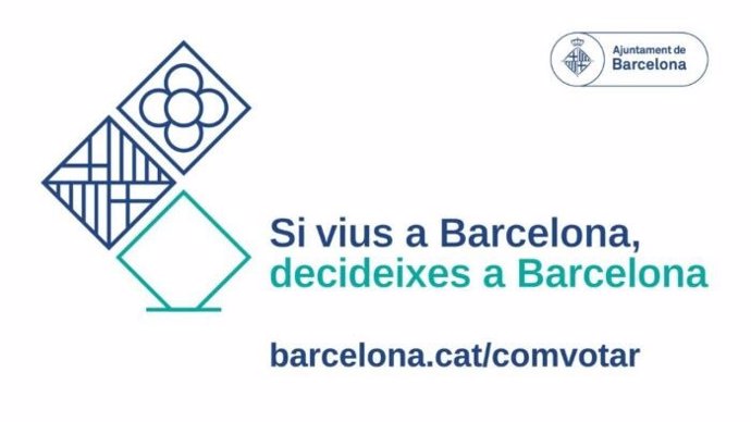 Cartell de la campanya 'Si vius a Barcelona, decideixes a Barcelona'