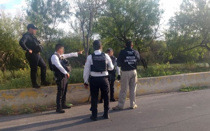 Agentes de la Policía estatal de Tamaulipas, México