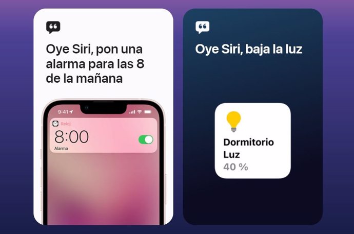 Ejemplos de activación del asistente de iPhone, Siri